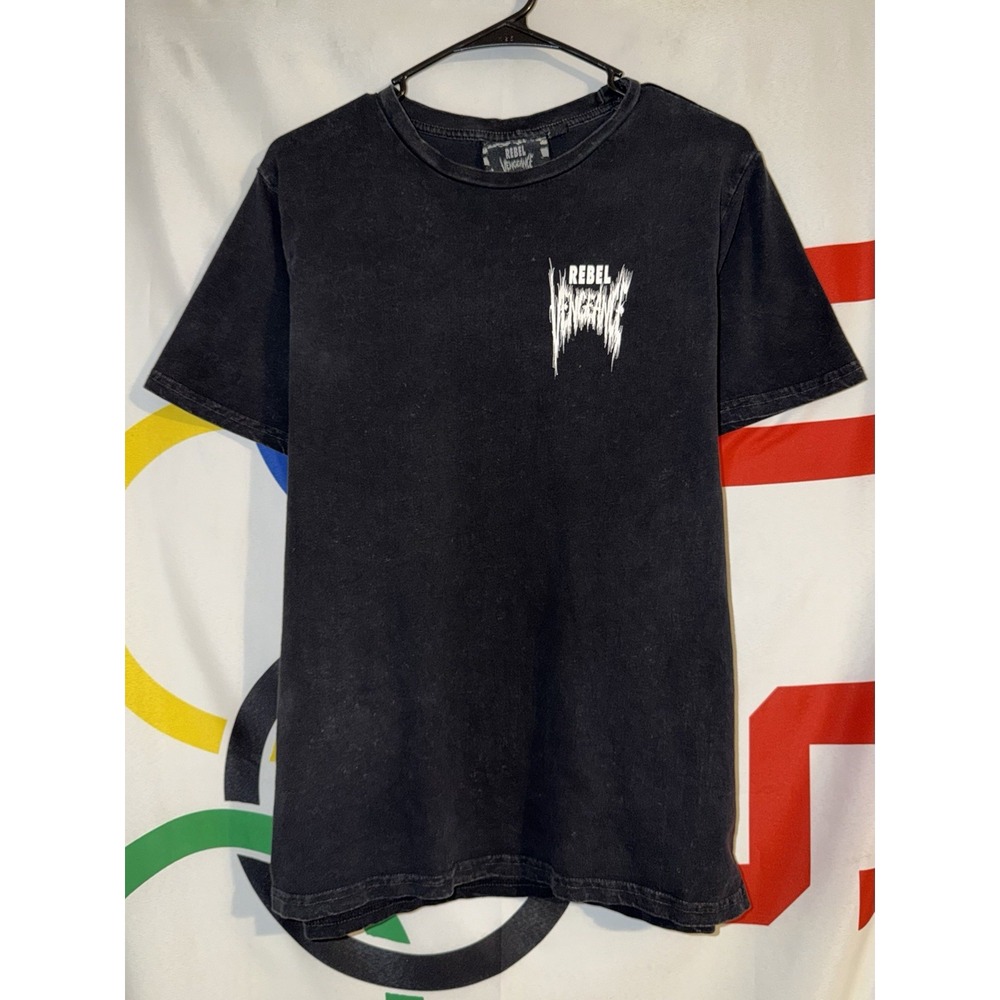Rebel Vengeance T Shirt Mens Large Black Graphic Print Tee